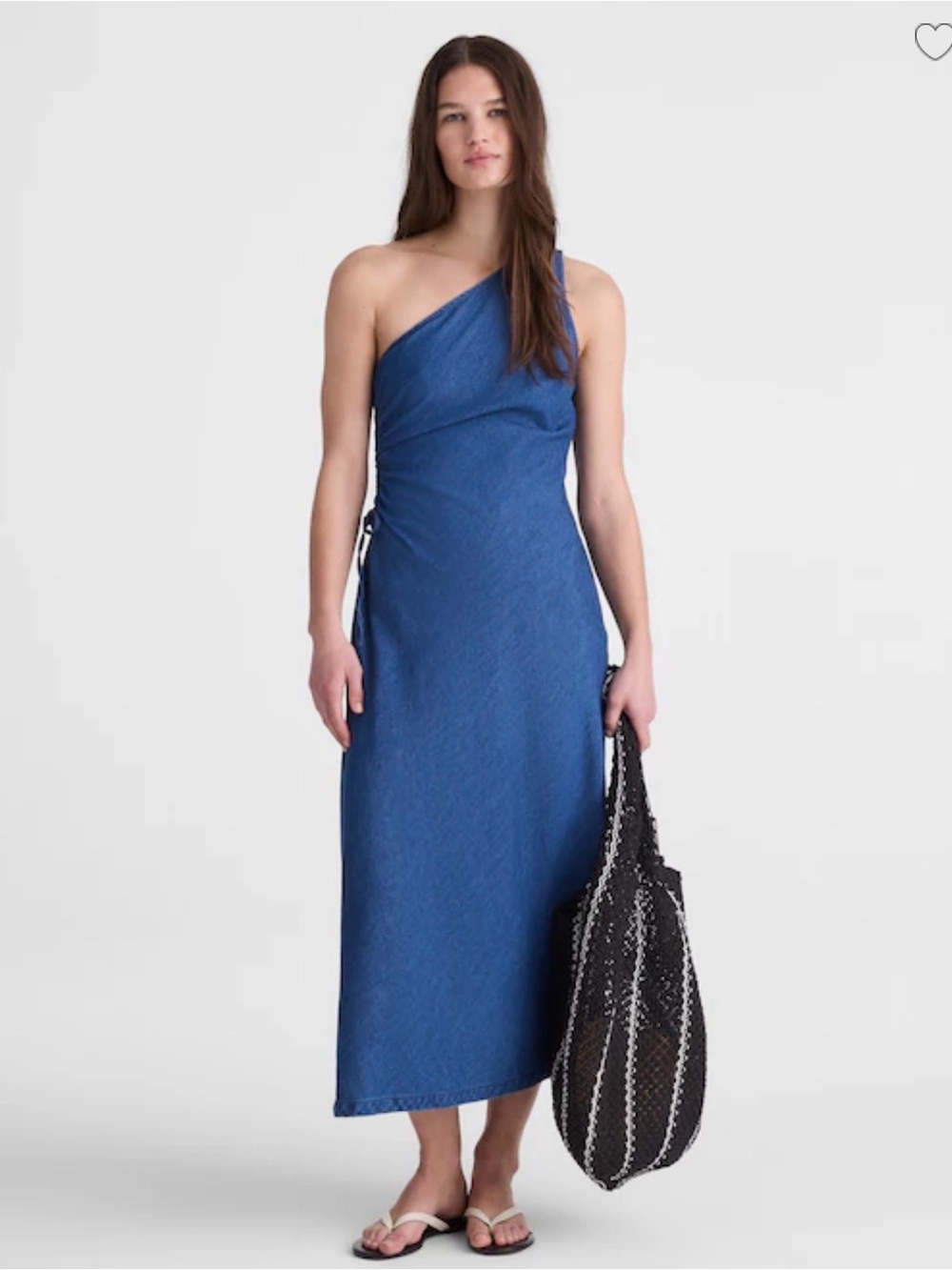 Madewell One-Shoulder Indigo Maxi Dress